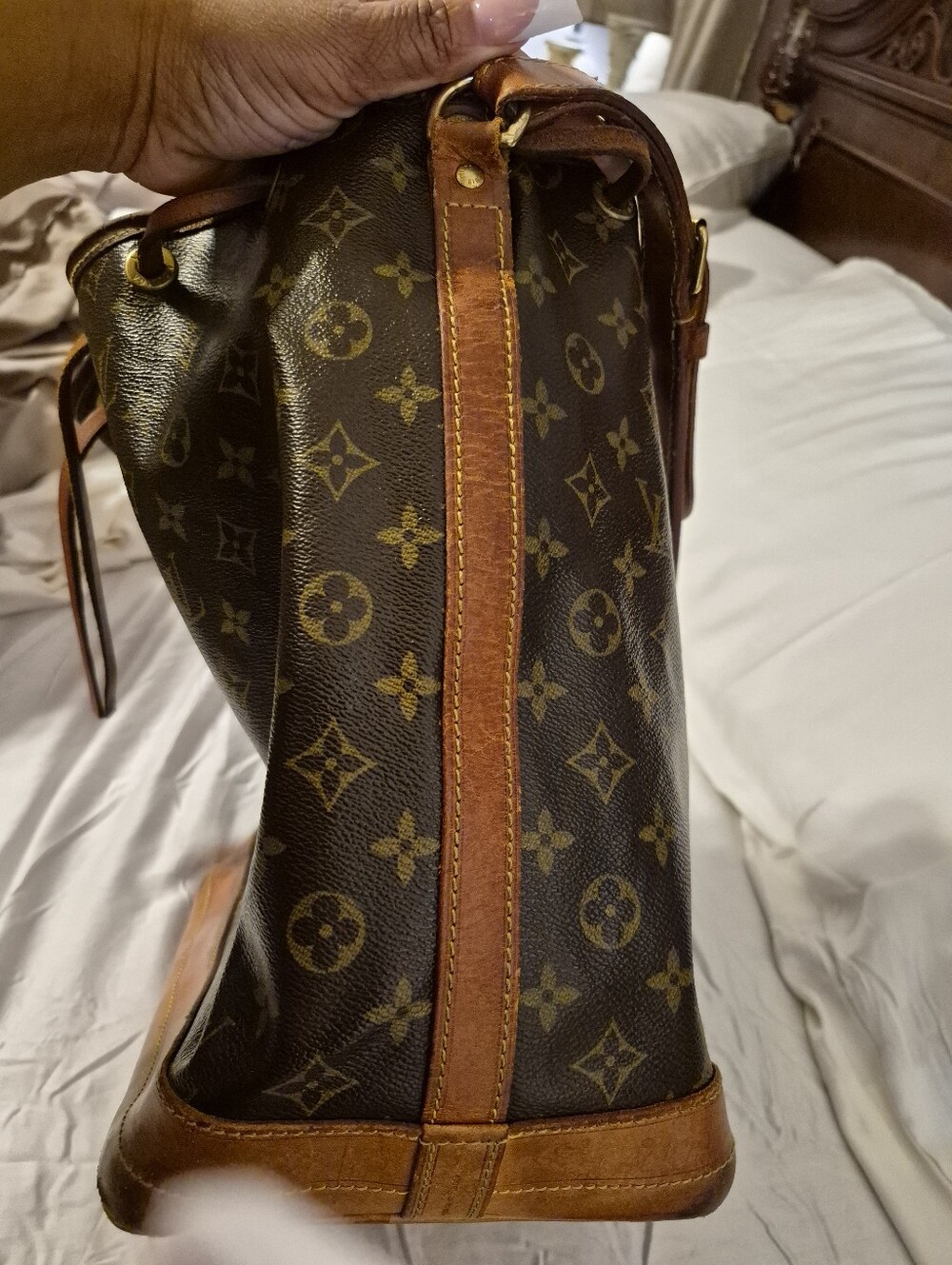 Louis Vuitton Brown Monogram Canvas Drawstring Bucket Bag - Picture 10 of 13